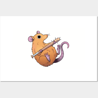 Rat with a bat Posters and Art